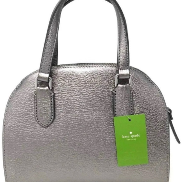 kate spade New York Mini Riley Laurel Way Embellished Gunmetal Satchel Bag - Picture 6 of 6